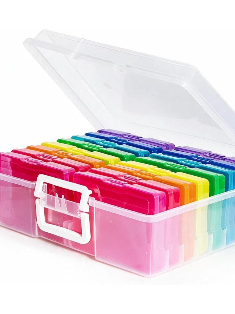 Photo Storage Boxes with Handle, Photo Organizers and Storage